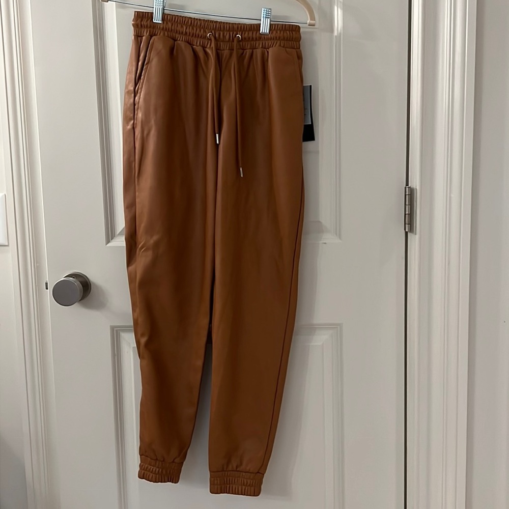 Bagatelle Faux Leather Joggers